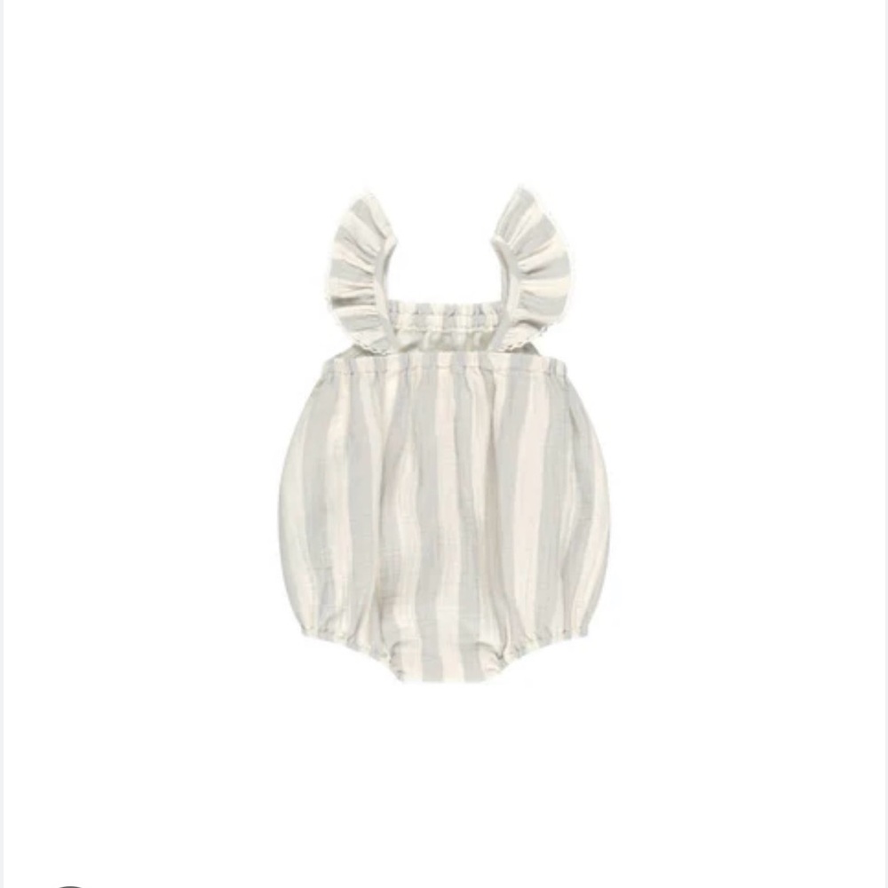 Quincy Mae Cream Striped Kids One Piece